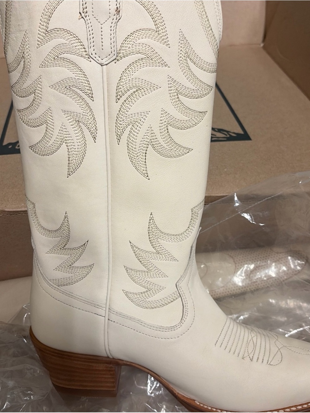 🆕 nwt Tecovas Women's Annie bone Cream Western Cowboy Boots 9.5 - Picture 10 of 10